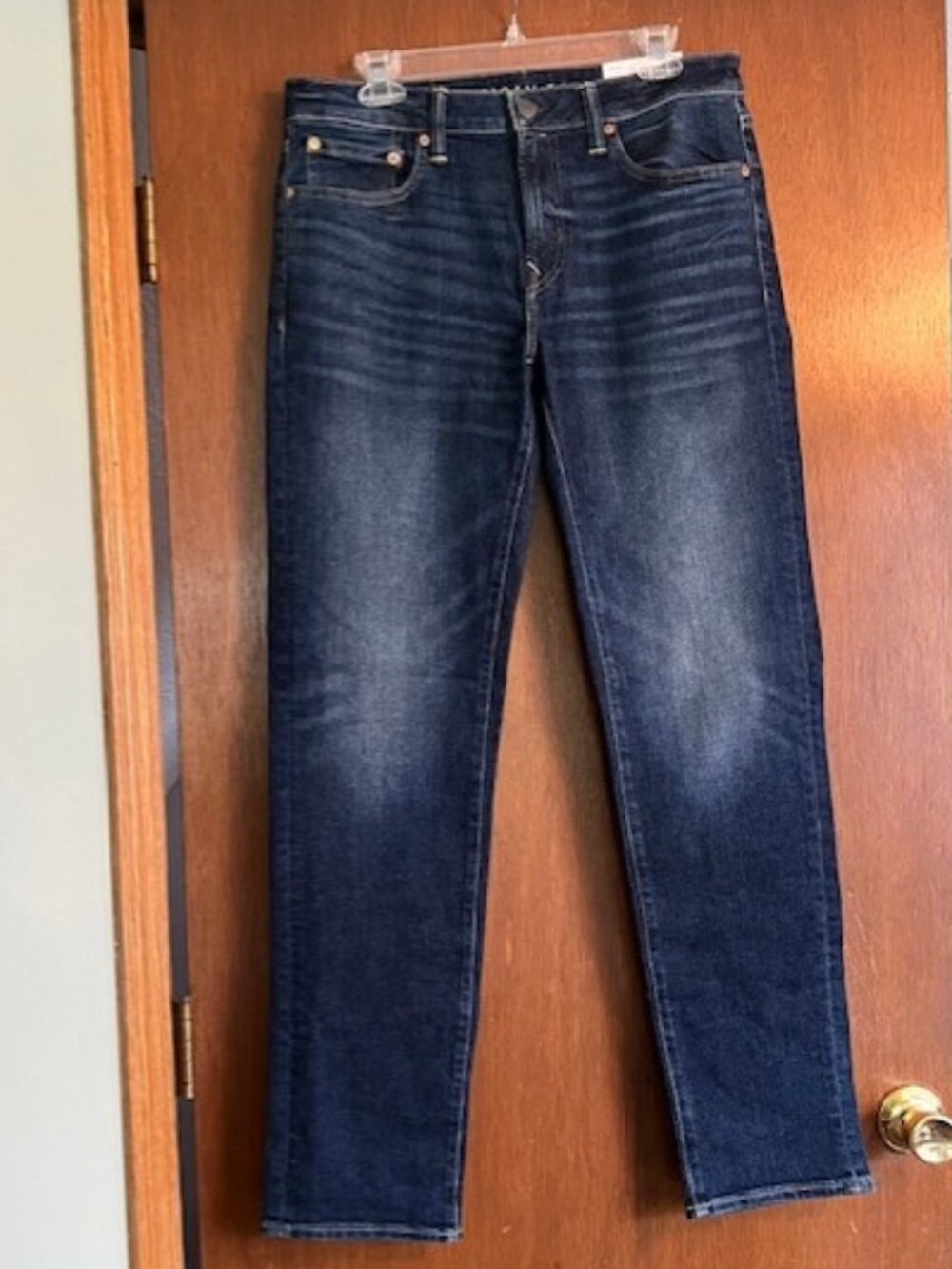 NWT American Eagle Jeans size 32/34 Airflex+ Slim straight rustic blue